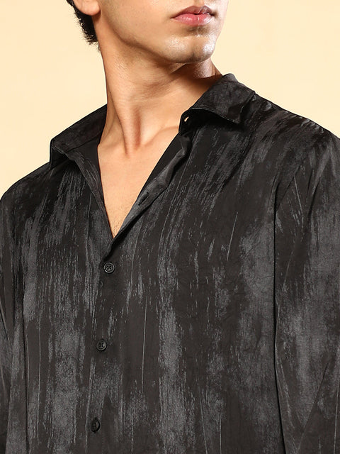 Just Be Gleaming-Grazed Satin Shirt