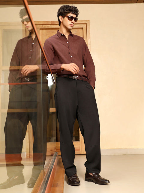 Just Be Indie-Geometric Jacquard Shirt