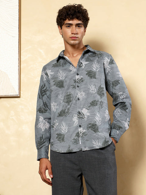 Just Be Leaf-Imprint Foliage-Tactile Shirt