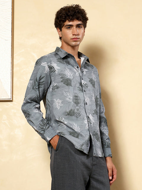 Just Be Leaf-Imprint Foliage-Tactile Shirt