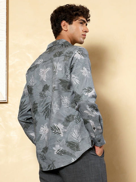 Just Be Leaf-Imprint Foliage-Tactile Shirt