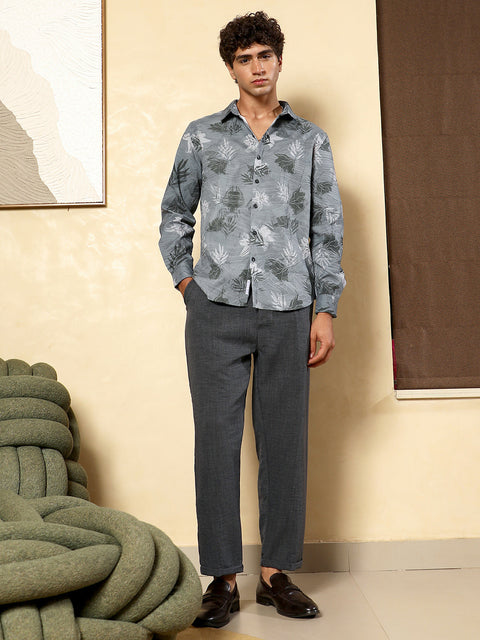 Just Be Leaf-Imprint Foliage-Tactile Shirt