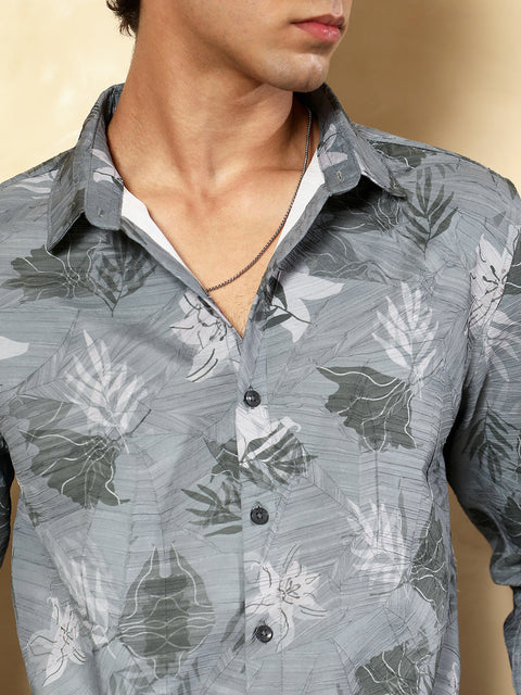 Just Be Leaf-Imprint Foliage-Tactile Shirt