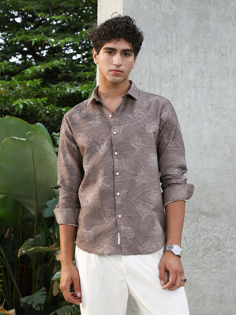 Behookd Twig-Imprint Foliage-Tactile Shirt