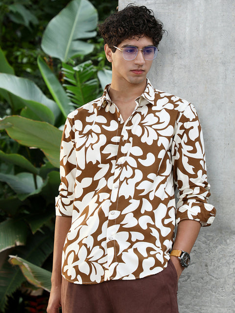 JINX Contrast-Botanics Imprint Shirt