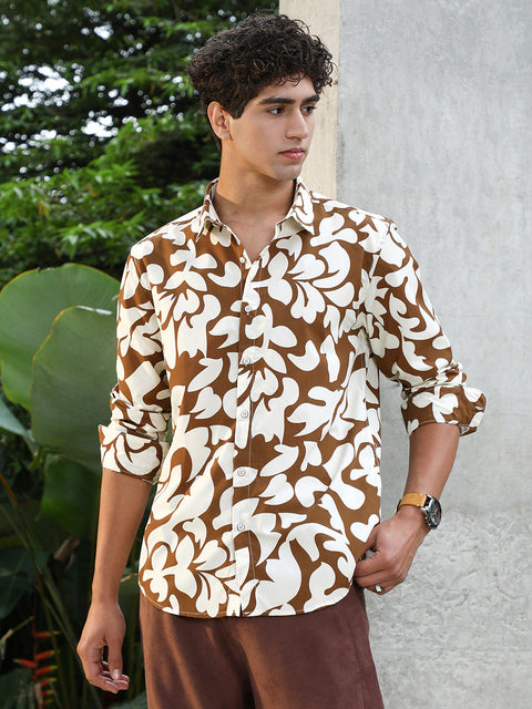 JINX Contrast-Botanics Imprint Shirt