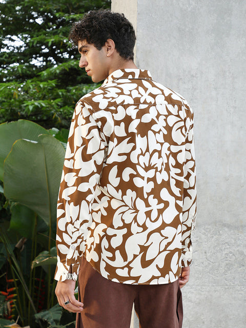 JINX Contrast-Botanics Imprint Shirt