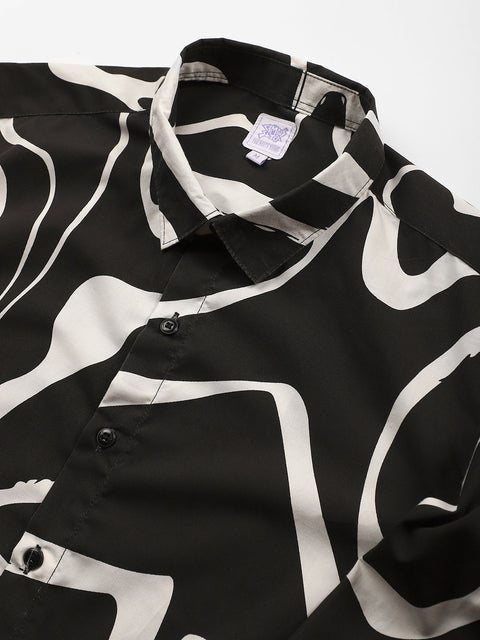 Behookd Contrast-Graffiti Imprint Shirt