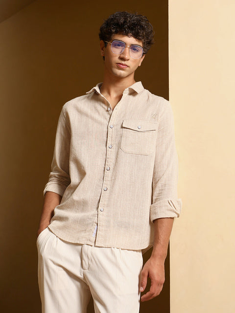 Hooked Candy-Stripe Jacquard Shirt