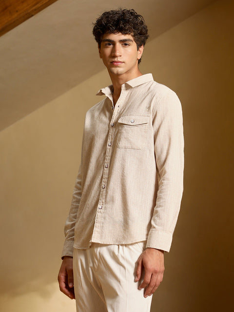Hooked Candy-Stripe Jacquard Shirt