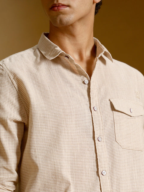 Hooked Candy-Stripe Jacquard Shirt