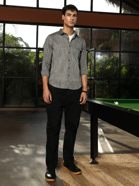 Hooked Thread-Jacquard Shirt