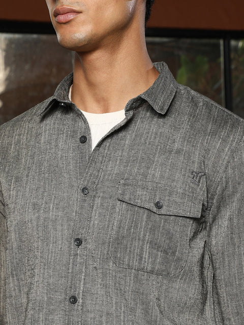 Hooked Thread-Jacquard Shirt