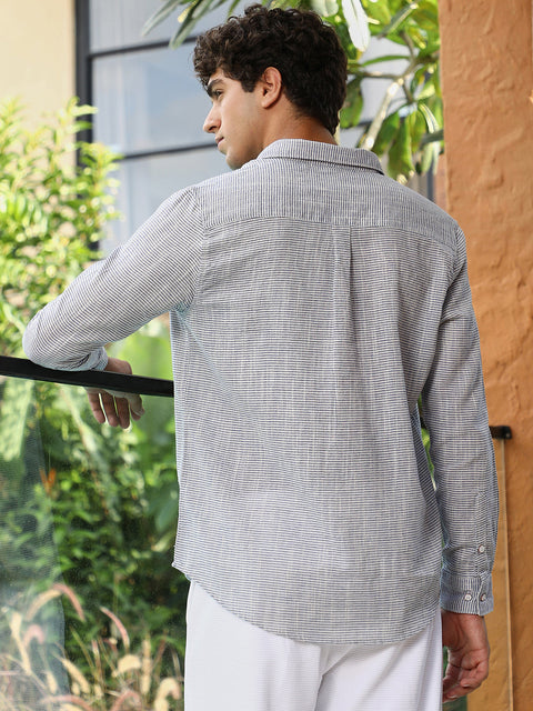 Hooked Candy-Stripe Jacquard Shirt