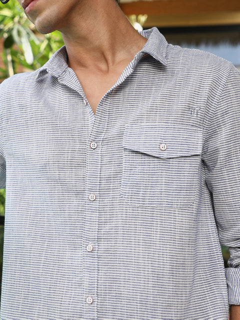 Hooked Candy-Stripe Jacquard Shirt