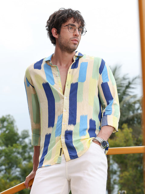 Iconic Everyday Pigment-Strokes Imprint Shirt