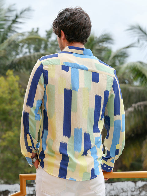 Iconic Everyday Pigment-Strokes Imprint Shirt