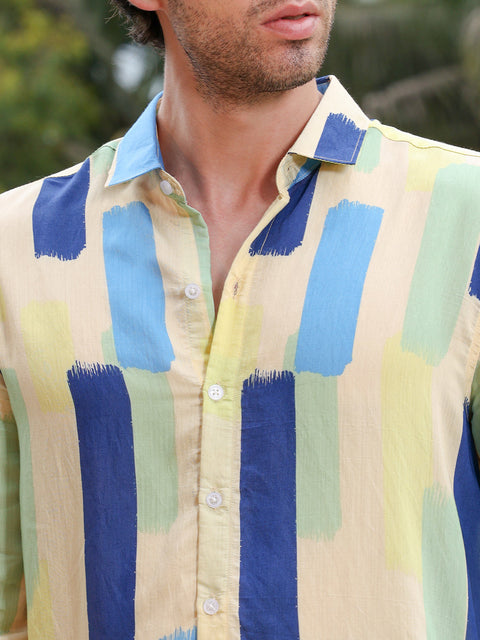 Iconic Everyday Pigment-Strokes Imprint Shirt