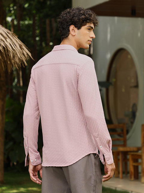 Just Be Basket-Knit Jacquard Shirt