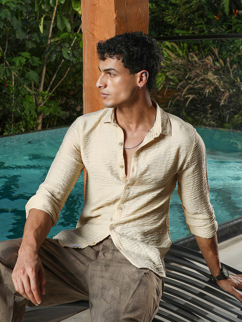 Known Solid Creased-Tactile Shirt