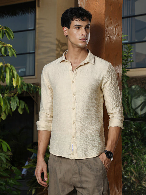 Known Solid Creased-Tactile Shirt