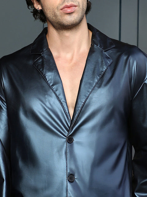 Runway Gods Single-Breasted Sheen Shirt