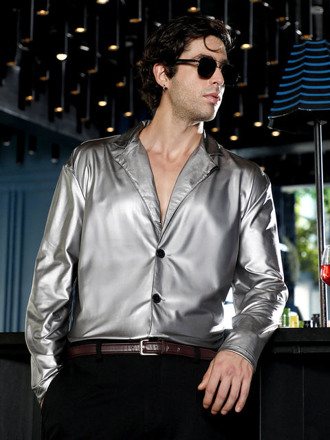 Runway Gods Single-Breasted Sheen Shirt