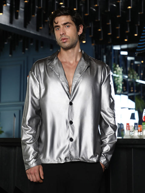 Runway Gods Single-Breasted Sheen Shirt