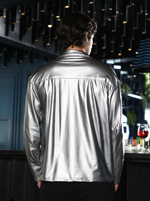 Runway Gods Single-Breasted Sheen Shirt