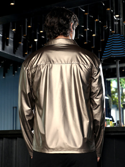 Runway Gods Single-Breasted Sheen Shirt