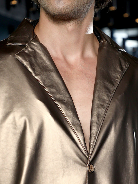Runway Gods Single-Breasted Sheen Shirt