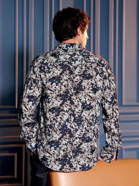 Runway Gods Contrast-Gaze Imprint Shirt