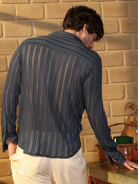 Iconic Everyday Panel Jacquard-Knit Shirt