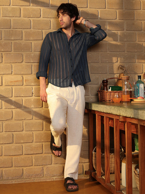 Iconic Everyday Panel Jacquard-Knit Shirt