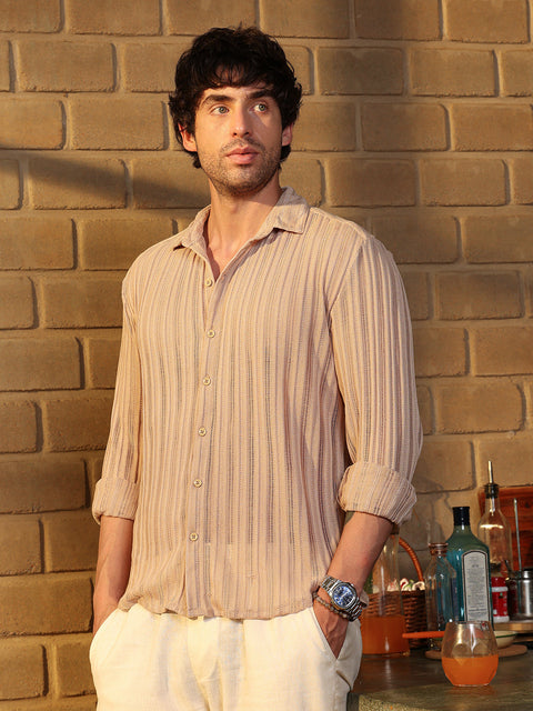 Iconic Everyday Panel Jacquard-Knit Shirt