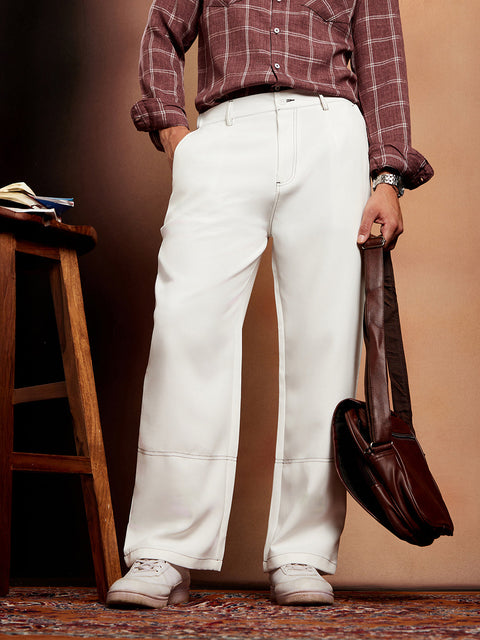 STARCAST Lightweight - Contrast-Stitch Straight Trousers