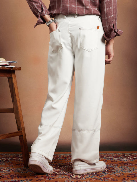 STARCAST Lightweight - Contrast-Stitch Straight Trousers