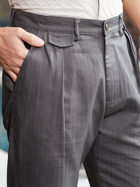 Behookd Striped Tailored Trousers