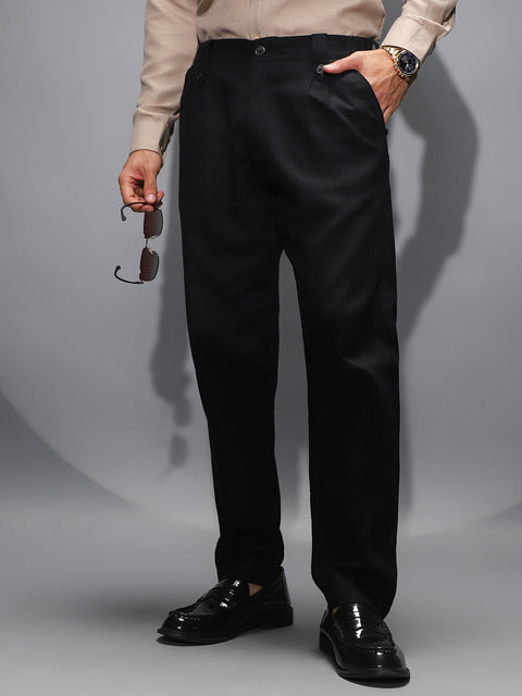 Game Face Ribbed-Pleated Chino Trousers