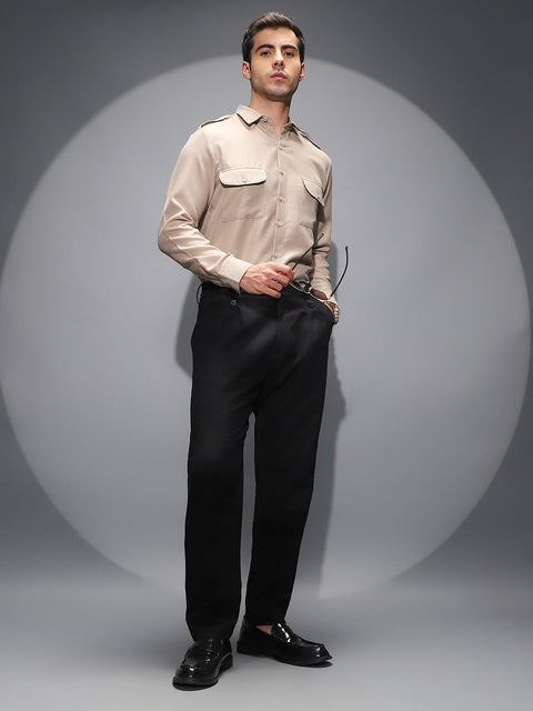 Game Face Ribbed-Pleated Chino Trousers