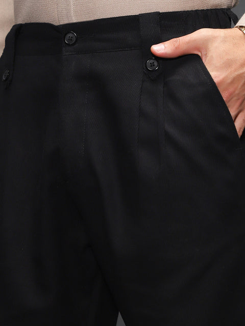 Game Face Ribbed-Pleated Chino Trousers