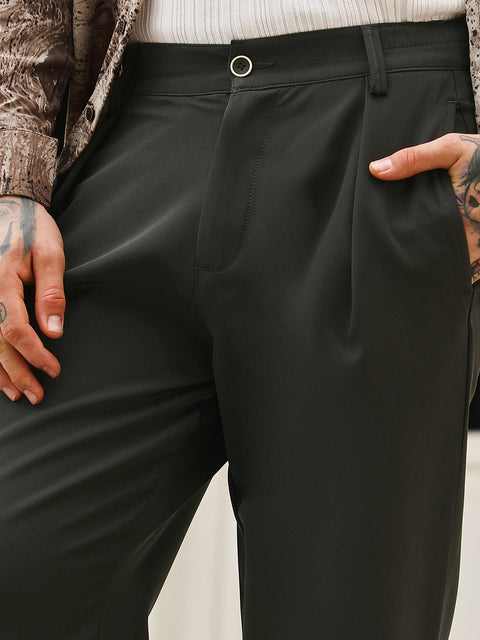 Just Be Pleated-Straight Tailored Trousers