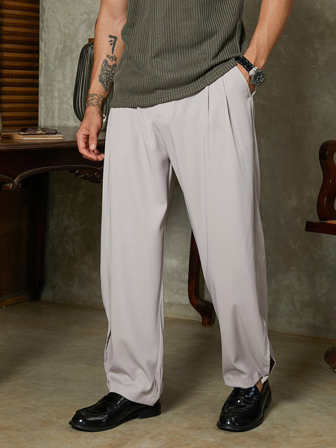 CTRL CLUB Lightweight - Straight-Cuffed Pleated Trousers