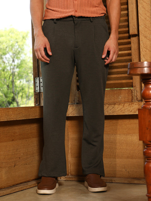 CTRL CLUB Micro-Waffle Straight-Leg Trousers