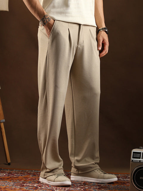 STARCAST Micro-Waffle Cuffed Trousers
