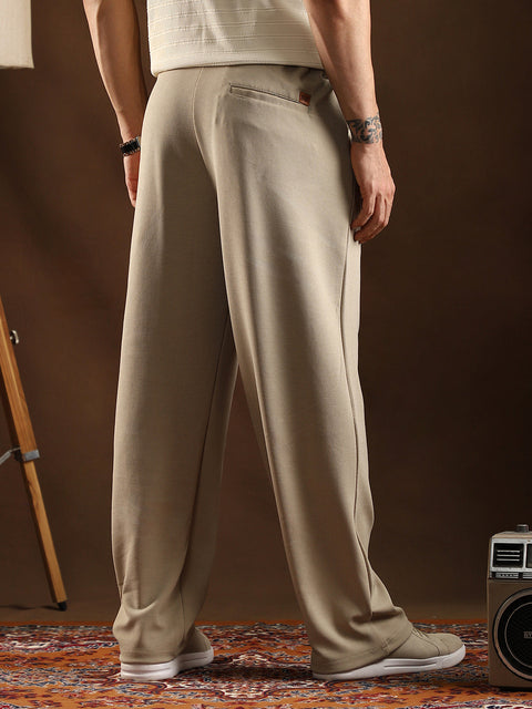 STARCAST Micro-Waffle Cuffed Trousers