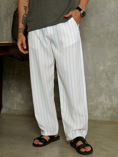 JINX Lightweight - Pinstriped Chino Trousers