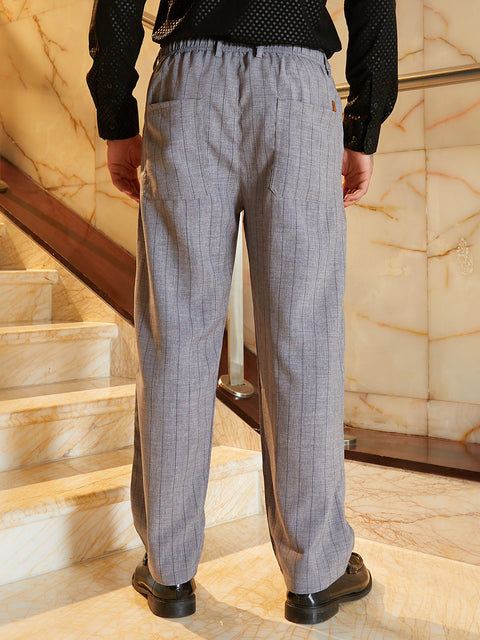 Face Card Lightweight - Pinstriped Chino Trousers