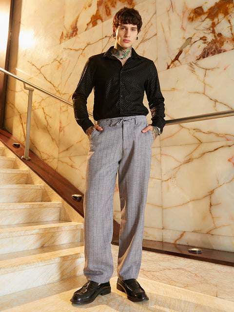 Face Card Lightweight - Pinstriped Chino Trousers
