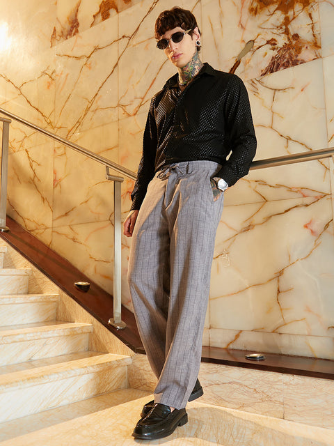 Face Card Lightweight - Pinstriped Chino Trousers